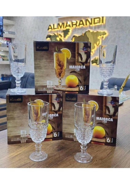 6 Lı Ayaklı Krıstal Kahve Yanı Su Bardagı modelleri