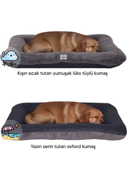 Sally, %100 Su Geçirmez Alezli, Çift Taraflı, Dört Mevsim Kullanılabilen Kedi ve Köpek Yatağı modelleri