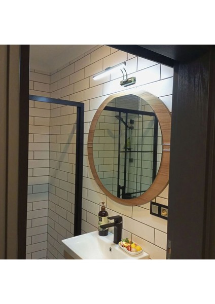 Şık Siyah LED Aplik Gün Işığı, Metal, GU10 Duy, Banyo ve Çalışma Aydınlatması