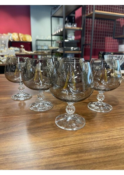 Okyay Home Bohemia Crystal Bohemia 6 Lı 250 cc Kristal Kahve Yanı Su Bardağı Füme fiyatları