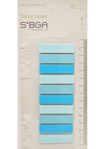 Şeffaf Renkli Postit Post-It Post It. Kitap Ayracı Ayraç Postit Sticker Not Kağıdı 200 Yaprak