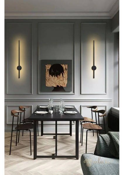 1 Adet Pilli Aplik Kılıç Şeklinde 70CM Dekoratif Modern Aplik - Pilli Alüminyum Kasa Duvar Aplik indirimleri