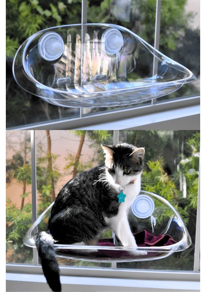Kedi Cam Yatağı,cama Asılan Kedi/köpek Yatağı,deluxe Kedi Pencere Minderi,kedi Köpek Pencere Hamağı