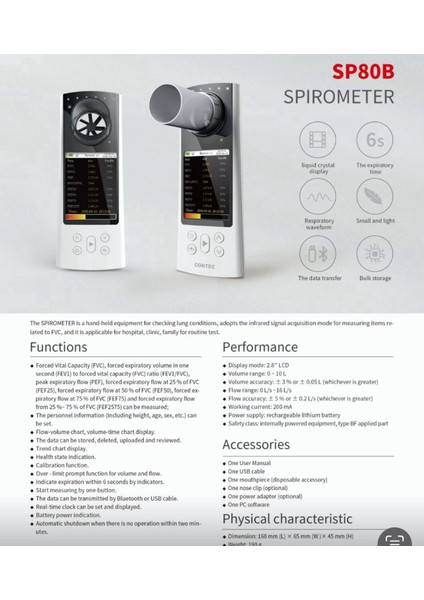 Spirometre , Solunum Fonksiyon Test