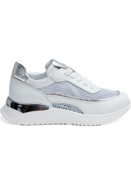 Comfort Taban Fileli Hakiki Deri Kadın Sneaker