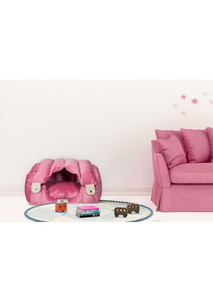 Yumuşak ve rahat çift mevsim açık kapalı kedi ve köpek yatağı, pembe renk seçeneği indirimleri