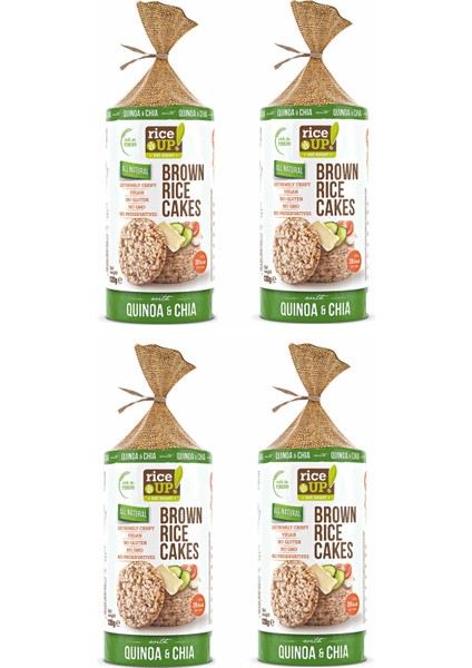 4 Adet Glutensiz Quinoa ve Chia'lı Pirinç Patlağı 120 gr