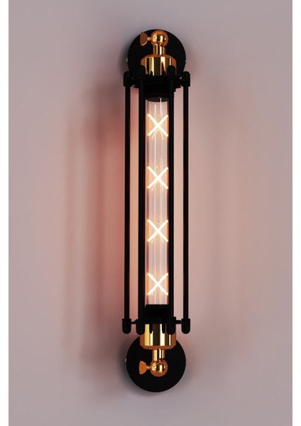 Vicenza Siyah Aplik Gold Kaplama Detaylı (Ampül Fiyata Dahil Değildir)