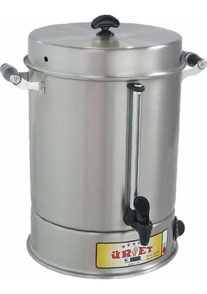 14 Litre Çelik Su Isıtıcı, 1 Yıl Garanti, Çok Amaçlı Kullanım, Gri Renk