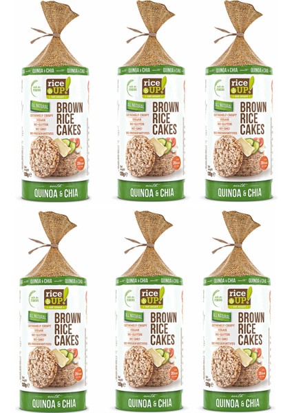 6 Adet Glutensiz Quinoa ve Chia'lı Pirinç Patlağı 120 gr