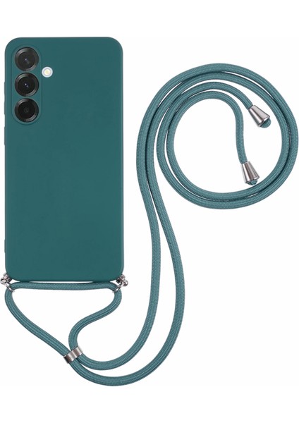Samsung Galaxy A36 5g Kılıf Esnek Tpu Fiber Astar Darbeye Dayanıklı Çapraz Askılı Telefon Kılıfı-Ordu Yeşili (Yurt Dışından)