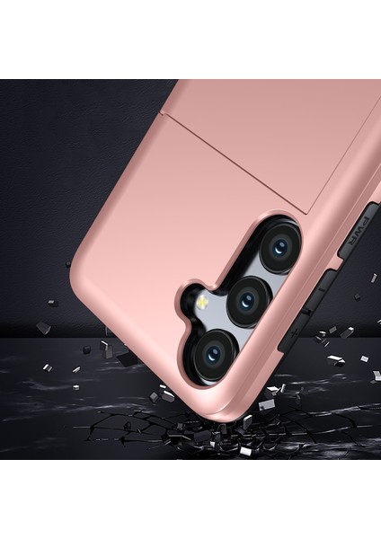 Samsung Galaxy A36 5g Kılıf Kart Tutucu Tpu+Pc Telefon Arka Kapağı-Kırmızı (Yurt Dışından) fiyatları
