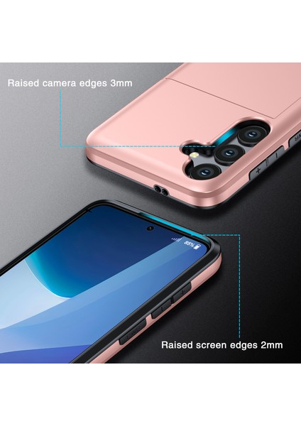 Samsung Galaxy A36 5g Kılıf Kart Tutucu Tpu+Pc Telefon Arka Kapağı-Kırmızı (Yurt Dışından) indirimleri