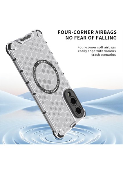 Samsung Galaxy S25 Edge Kılıfı Magsafe Honeycomb Tasarım Tpu+Pc Telefon Kılıfı-Yeşil ile Uyumlu (Yurt Dışından) fırsatları