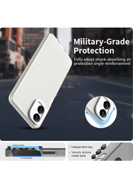 Samsung Galaxy A06 5g Kılıf Pc+Tpu+Pet Mat Düşmeye Karşı Dayanıklı Telefon Arka Kapağı-Beyaz (Yurt Dışından) fırsatları