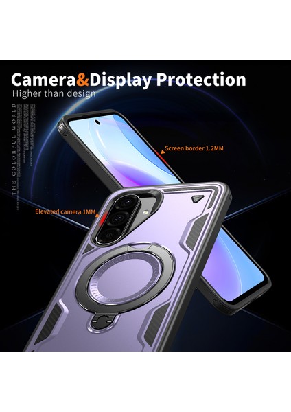 Samsung Galaxy A36 5g Kılıfı Magsafe Askeri Koruma Pc+Tpu Kickstand Telefon Kılıfı-Mor ile Uyumlu (Yurt Dışından) indirimleri