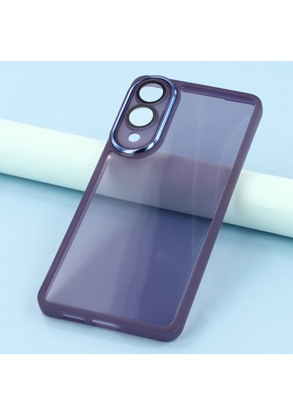 Samsung Galaxy S25 Edge Kılıf Elektrokaplama Kamera Çerçevesi Tpu Telefon Kılıfı-Şeffaf Mor (Yurt Dışından) indirimleri