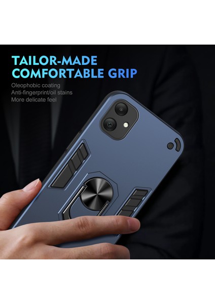 Samsung Galaxy A06 5g Kılıf Pc+Tpu Drop Defend Telefon Kılıfı Halkalı Ayaklı-Mavi (Yurt Dışından) fırsatları