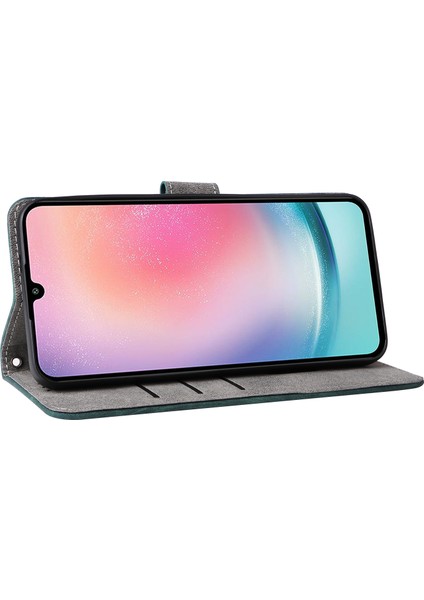 Samsung Galaxy S25+KILIF Cüzdan Rfıd Engelleme Pu Deri Kılıf Görüntüleme Standı-Yeşil (Yurt Dışından) fırsatları