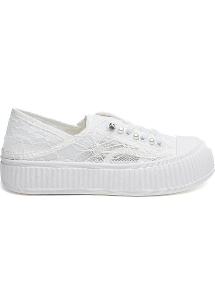 Bağcıklı Fileli Günlük Kadın Sneaker