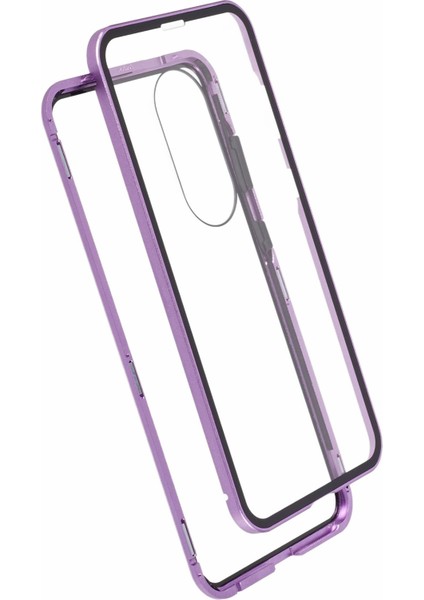 Samsung Galaxy S25 Edge Kılıf Çift Taraflı Temperli Cam Manyetik Şeffaf Telefon Kılıfı-Mor (Yurt Dışından) indirimleri