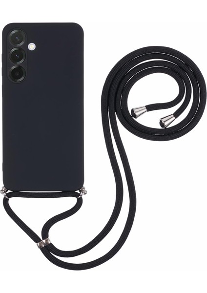 Samsung Galaxy A36 5g Kılıf Esnek Tpu Fiber Astar Darbeye Dayanıklı Çapraz Askılı Telefon Kılıfı-Siyah (Yurt Dışından)