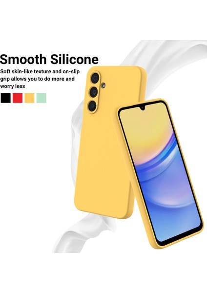 Samsung Galaxy F16 5g/galaxy M16 5g Sıvı Silikon Kılıf Telefon Arka Kapağı El Kayışı Ile-Sarı (Yurt Dışından) indirimleri