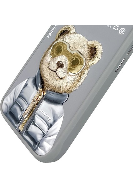 iPhone 16 Uyumlu 3D Gözlük Fermuar Ayıcık Detaylı Nakış İşlemeli Kabartmalı Cool Cute Kılıf indirimleri