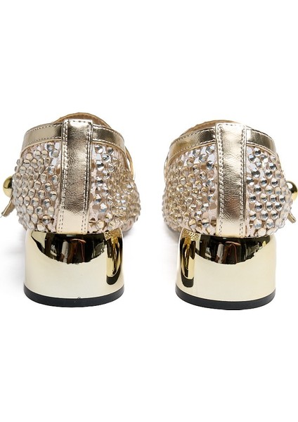 Taş Aksesuarlı Bantlı Kadın Topuklu Abiye Ayakkabı fırsatları