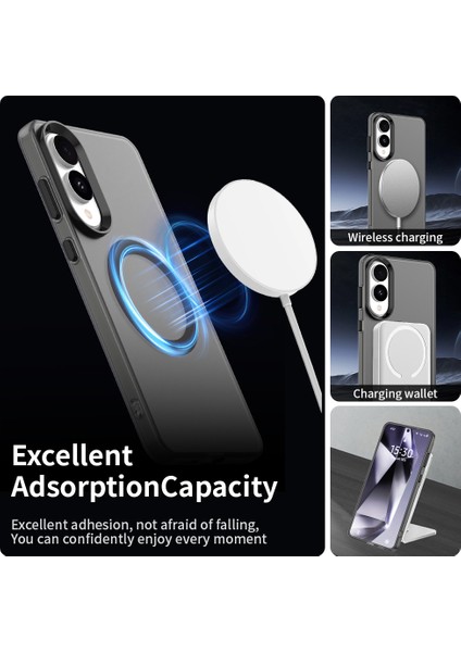 Samsung Galaxy S25 Edge Kılıfı Magsafe Anti Drop Hibrit Telefon Arka Kapağı ile Uyumlu - Siyah (Yurt Dışından) fırsatları