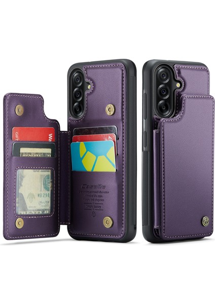 Samsung Galaxy A56 5g Kılıf Rfıd Engelleme 5 Kart Yuvası Caseme C22 Deri Arka Kapak-Mor (Yurt Dışından) fiyatları