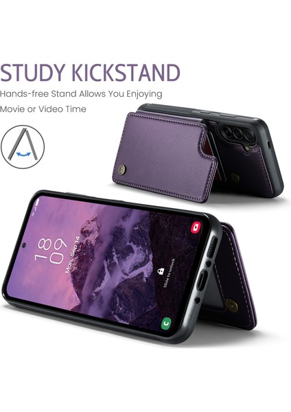 Samsung Galaxy A56 5g Kılıf Rfıd Engelleme 5 Kart Yuvası Caseme C22 Deri Arka Kapak-Mor (Yurt Dışından) indirimleri