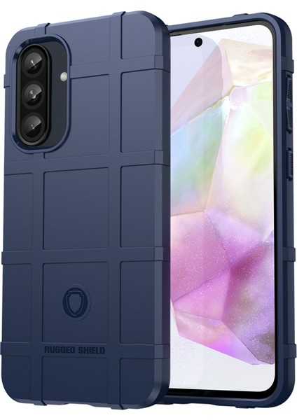 Samsung Galaxy A56 5G/A36 5g Kılıf Izgara Tasarım Yumuşak Tpu Çizilmeye Dayanıklı Telefon Kılıfı-Mavi (Yurt Dışından)