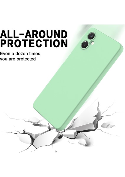 Samsung Galaxy A06 5g Sıvı Silikon Kılıf Telefon Arka Kapağı El Kayışı Ile-Yeşil (Yurt Dışından) indirimleri