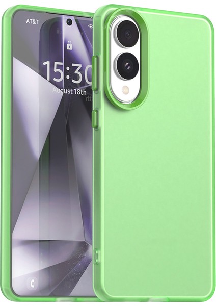 Samsung Galaxy S25 Edge Kılıf Pc+Tpu+Pet Mat Anti-Düşme Telefon Arka Kapağı-Yeşil (Yurt Dışından)