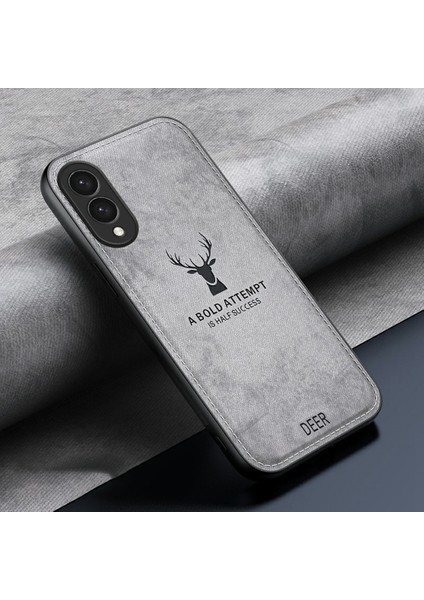 Samsung Galaxy S25 Edge Kılıfı Geyik Desenli Kumaş Doku Pu+Pc+Tpu Telefon Kılıfı-Gri (Yurt Dışından) fiyatları