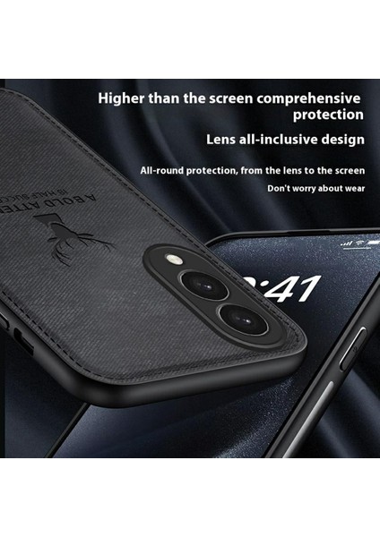 Samsung Galaxy S25 Edge Kılıfı Geyik Desenli Kumaş Doku Pu+Pc+Tpu Telefon Kılıfı-Gri (Yurt Dışından) fırsatları