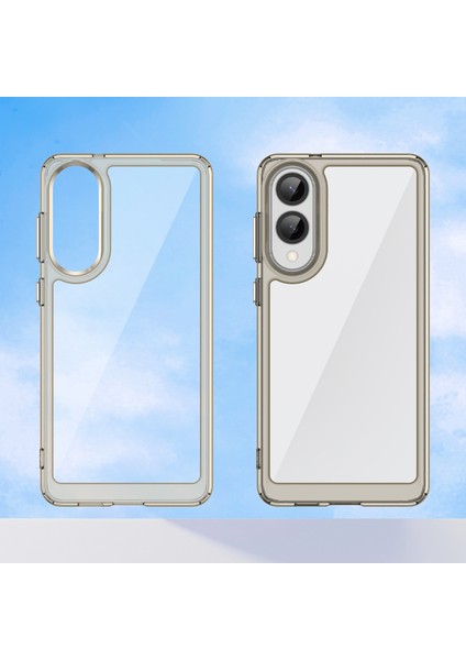 Samsung Galaxy S25 EDGE/S25 Slim Kılıf Tpu+Akrilik Koruyucu Şeffaf Telefon Kılıfı-Şeffaf Gri (Yurt Dışından) fiyatları