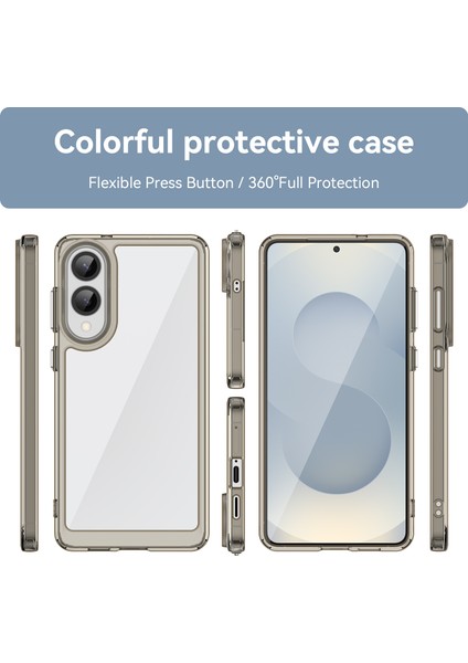 Samsung Galaxy S25 EDGE/S25 Slim Kılıf Tpu+Akrilik Koruyucu Şeffaf Telefon Kılıfı-Şeffaf Gri (Yurt Dışından) modelleri