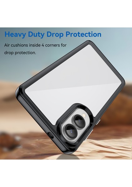 Samsung Galaxy S25 EDGE/S25 Slim Kılıf Tpu+Akrilik Koruyucu Şeffaf Telefon Kılıfı-Siyah (Yurt Dışından) fırsatları