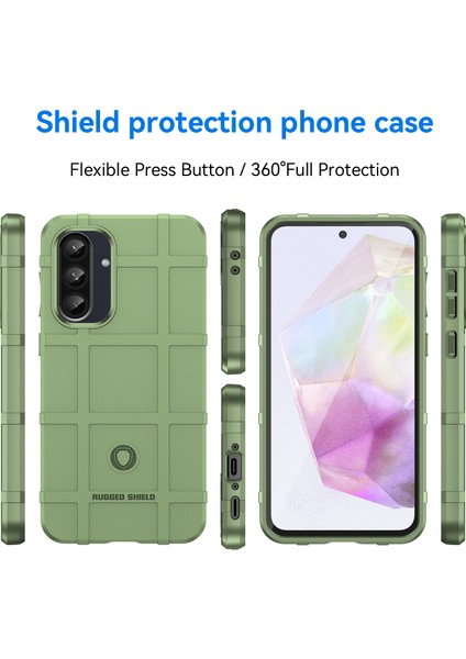 Samsung Galaxy A56 5G/A36 5g Kılıf Izgara Tasarım Yumuşak Tpu Çizilmeye Dayanıklı Telefon Kılıfı-Yeşil (Yurt Dışından) modelleri