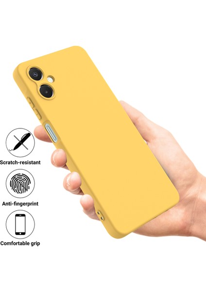 Samsung Galaxy A06 5g Sıvı Silikon Kılıf Telefon Arka Kapağı El Kayışı Ile-Sarı (Yurt Dışından) fiyatları