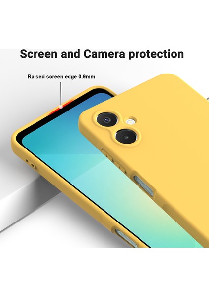 Samsung Galaxy A06 5g Sıvı Silikon Kılıf Telefon Arka Kapağı El Kayışı Ile-Sarı (Yurt Dışından) fırsatları