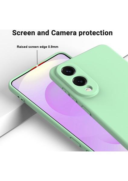 Samsung Galaxy S25 Edge Sıvı Silikon Kılıf Telefon Arka Kapağı El Kayışı Ile-Yeşil (Yurt Dışından) fırsatları