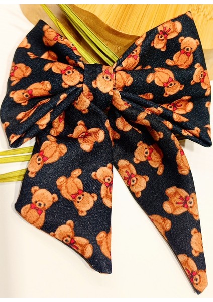 Lüks Ayıcık Figürlü Fiyonk Klips Toka