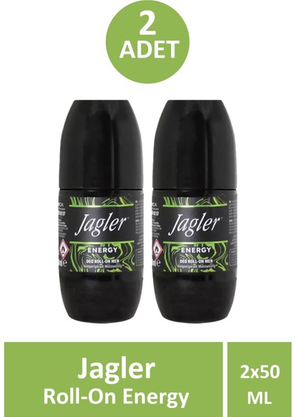 Roll-On Energy Erkek 50 ml 2 Adet