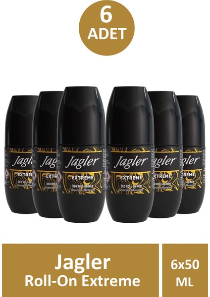 Roll-On Extreme Erkek 50 ml 6 Adet