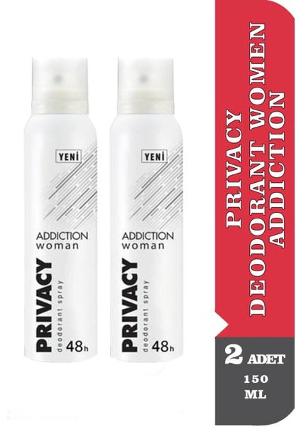 Deodorant Women Addiction 150 ml 2 Adet