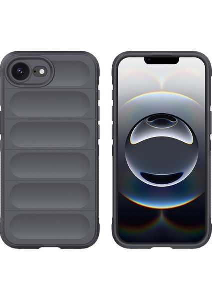 Amorus iPhone 16E Kılıf Darbeye Dayanıklı Yumuşak Tpu Sağlam Telefon Arka Kapağı-Koyu Gri (Yurt Dışından)