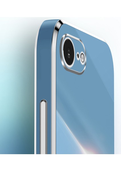 Xınlı iPhone 16E Kılıf Tpu Telefon Kılıfı Galvanik Çerçeveli-Pembe (Yurt Dışından)